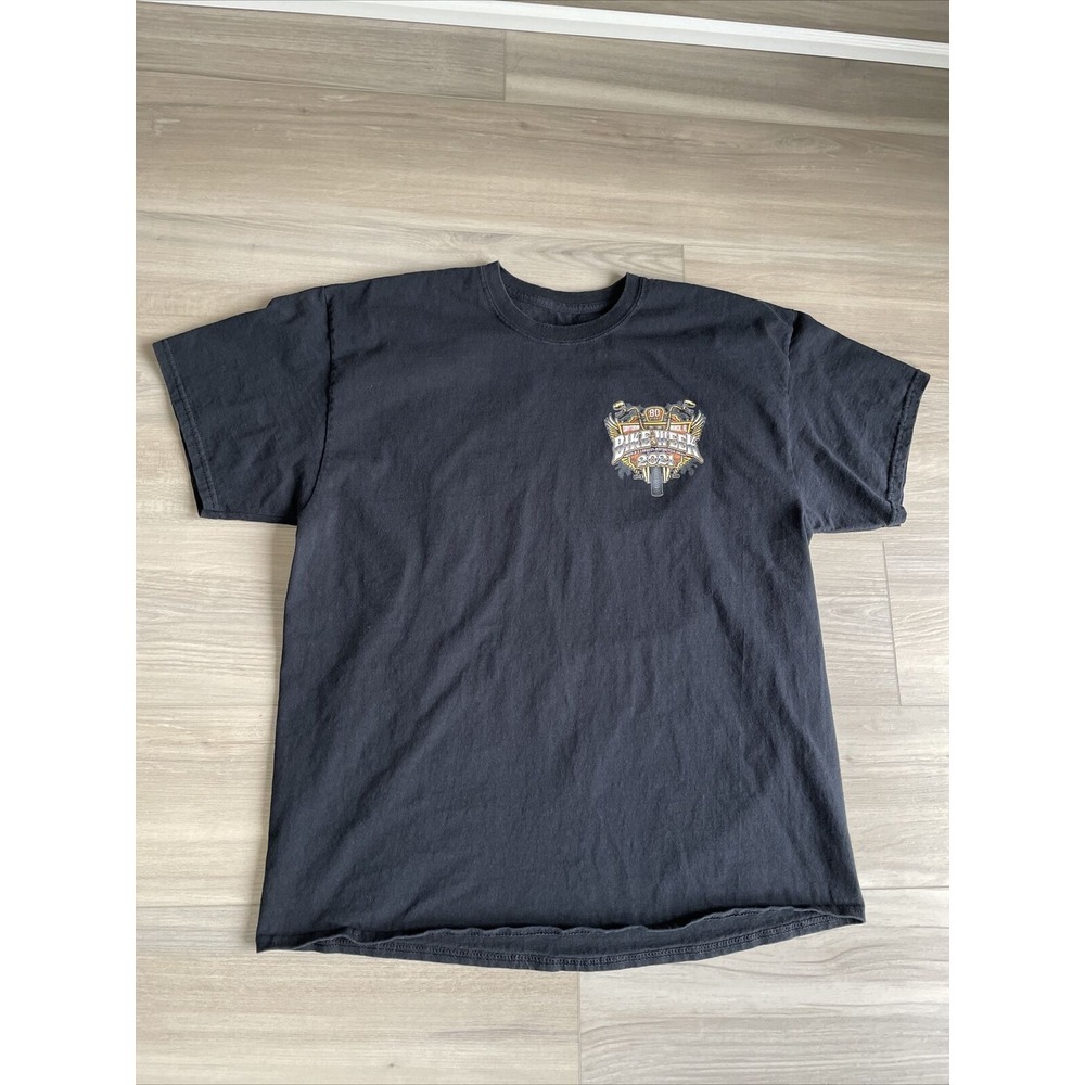 2021 Daytona Beach Bike Week T Shirt 80th‎ Anniversary Mens M/L Black Motorcycle